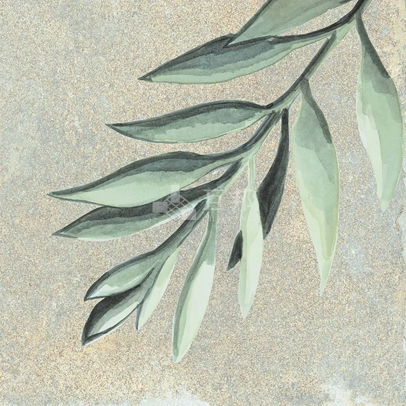 DJ叢韻-綠色叢林花磚 - 單磚圖