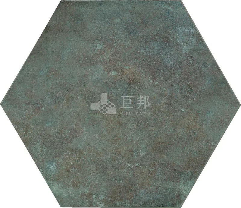 CG山林墨韻-樹影六角 - 單磚圖