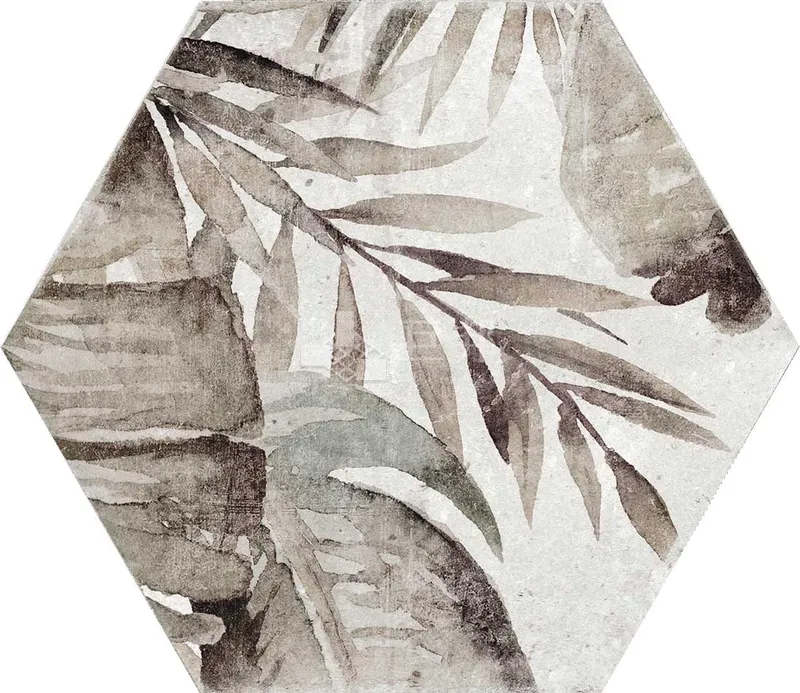CG山林墨韻-暮雲六角花磚 - 單磚圖