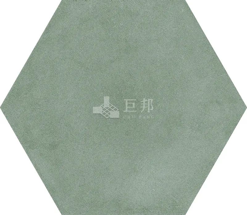 CG水彩異想-綠六角 - 單磚圖