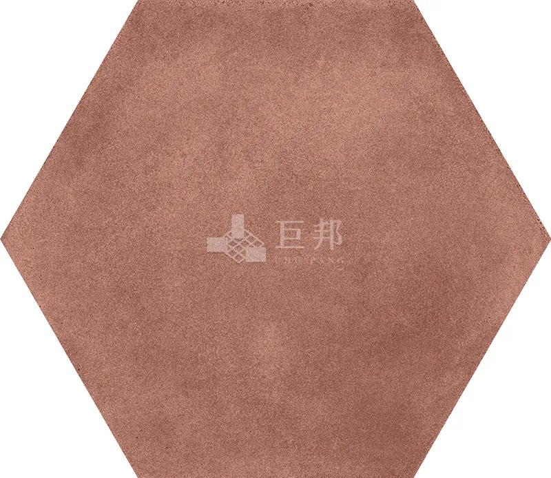 CG水彩異想-紅六角 - 單磚圖