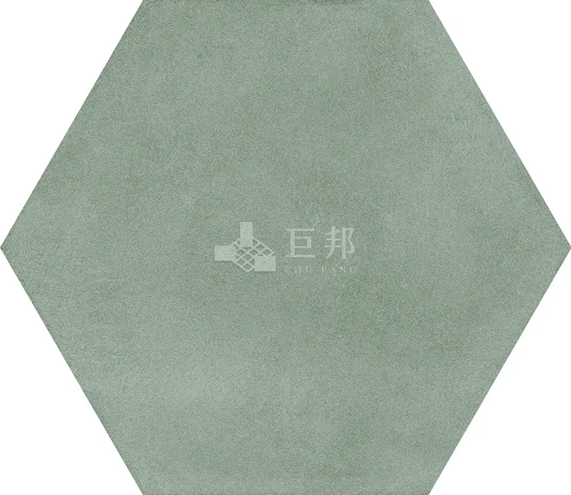 CG水彩異想-綠六角 - 單磚圖