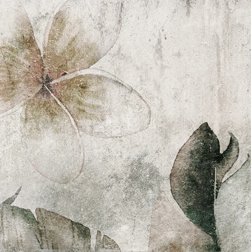 CG山林墨韻-暮雲自然花磚 - 單磚圖