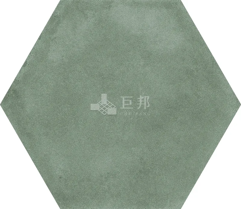 CG水彩異想-綠六角 - 單磚圖