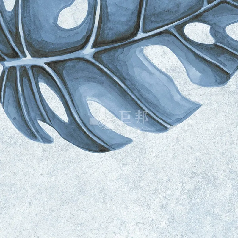 DJ叢韻-藍色叢林花磚 - 單磚圖