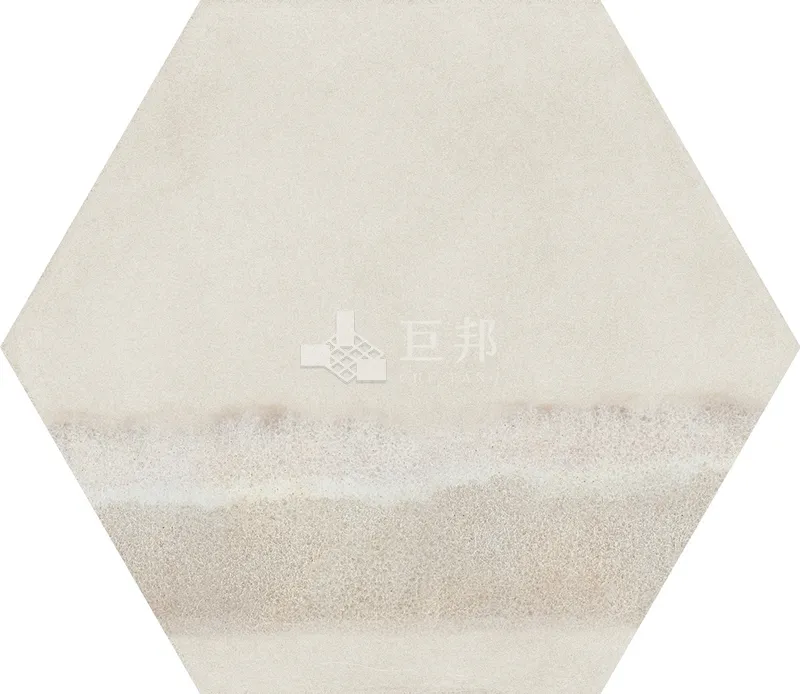 CG水彩異想-紅白六角 - 單磚圖