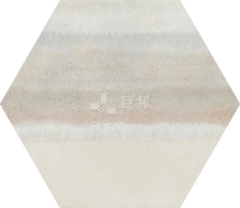 CG水彩異想-綠白六角 - 單磚圖