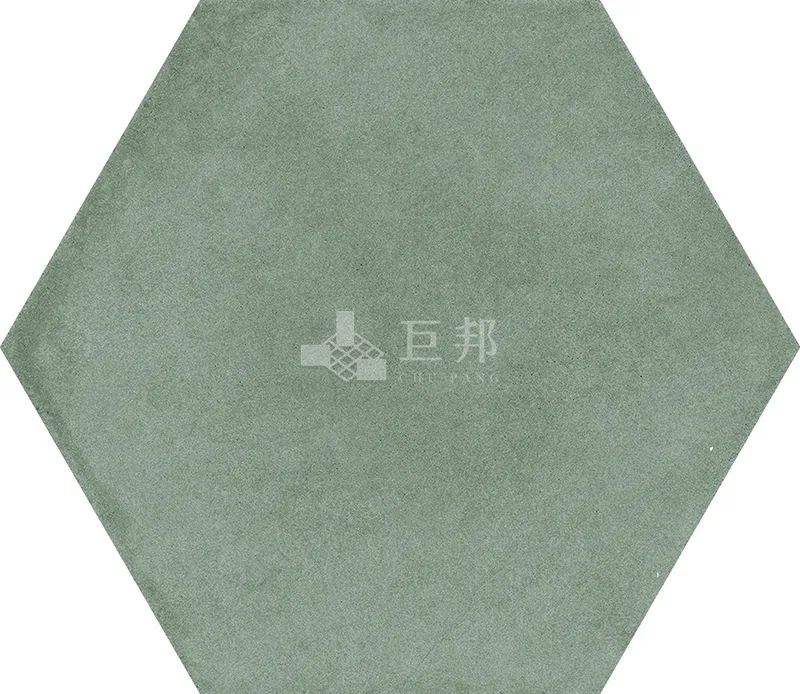 CG水彩異想-綠六角 - 單磚圖