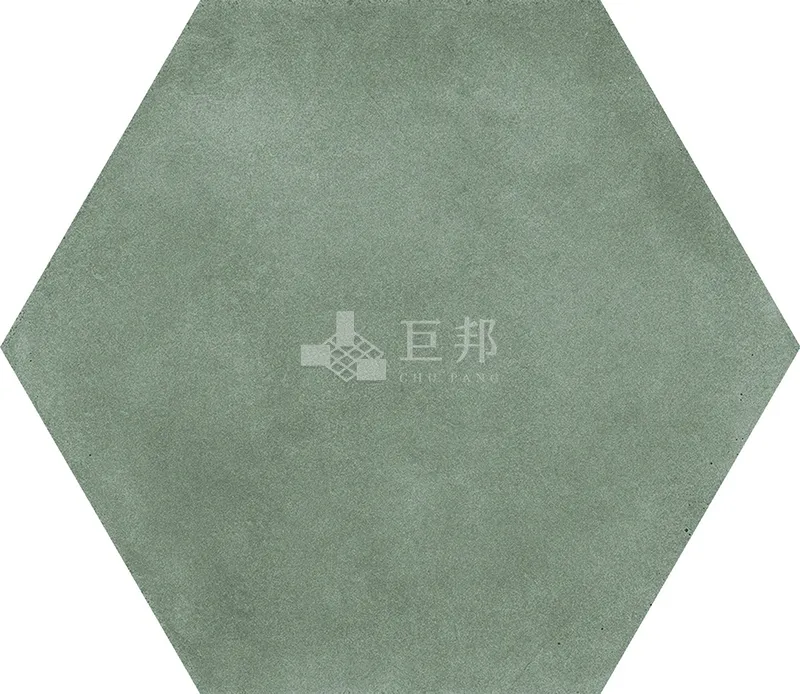 CG水彩異想-綠六角 - 單磚圖