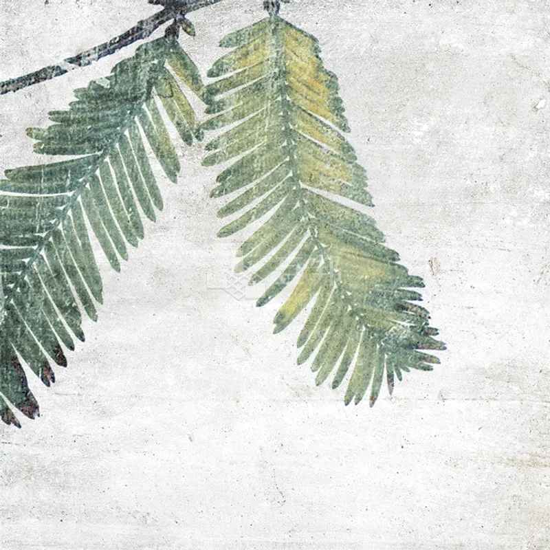 CG山林墨韻-樹影自然花磚 - 單磚圖