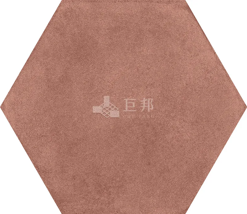 CG水彩異想-紅六角 - 單磚圖