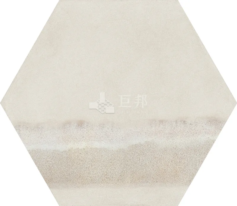 CG水彩異想-綠白六角 - 單磚圖